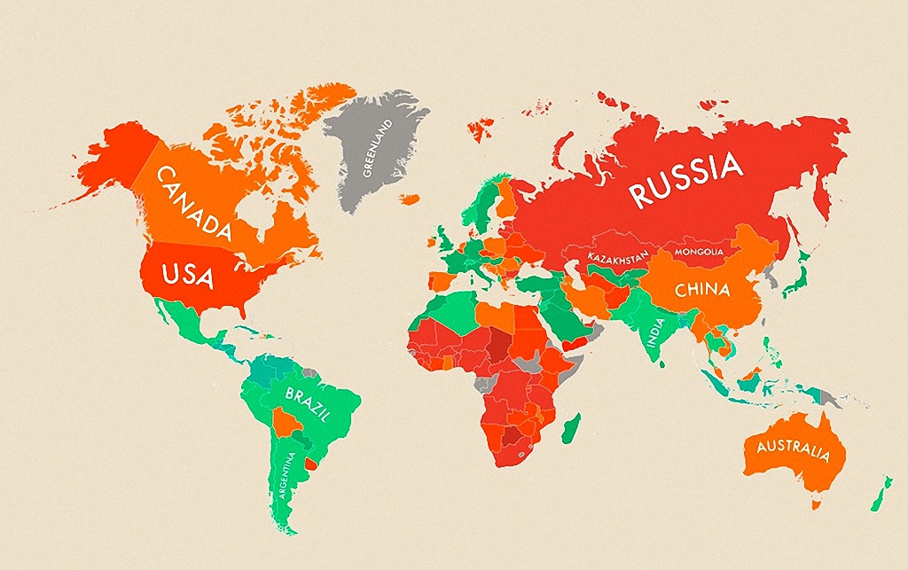 Мировая карта счастья 2014-8