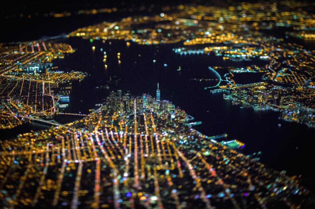 Ночной Нью-Йорк с 2-километровой высоты-12