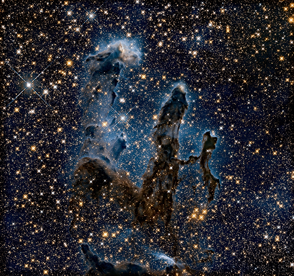 Новая фотография Столпов Творения, сделанная телескопом Хаббл-2