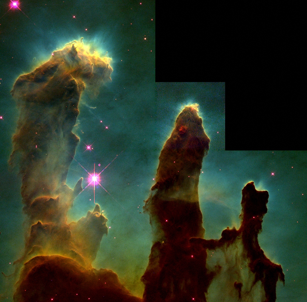 Новая фотография Столпов Творения, сделанная телескопом Хаббл-3