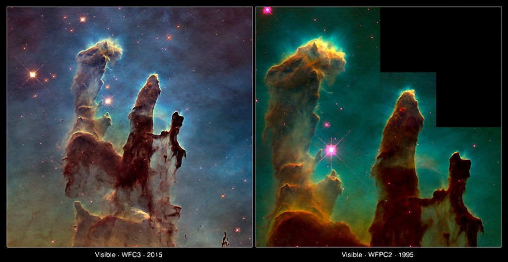Новая фотография Столпов Творения, сделанная телескопом Хаббл-4-2