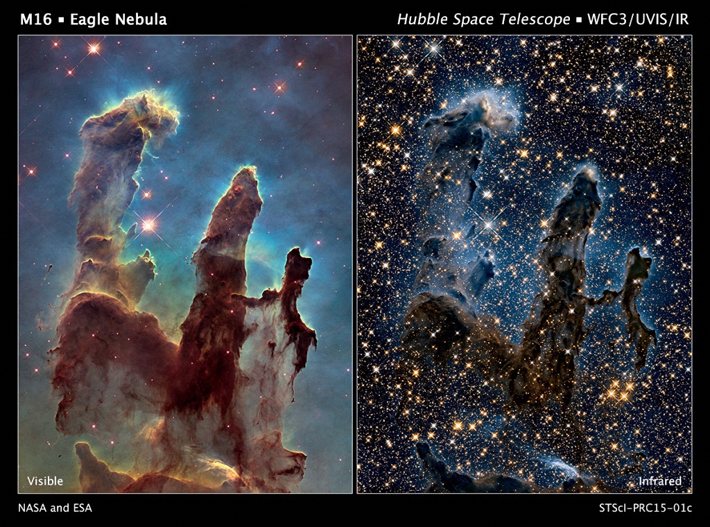 Новая фотография Столпов Творения, сделанная телескопом Хаббл-5