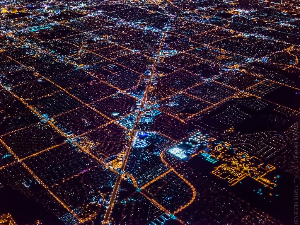 Ночной Лас-Вегас с высоты-11