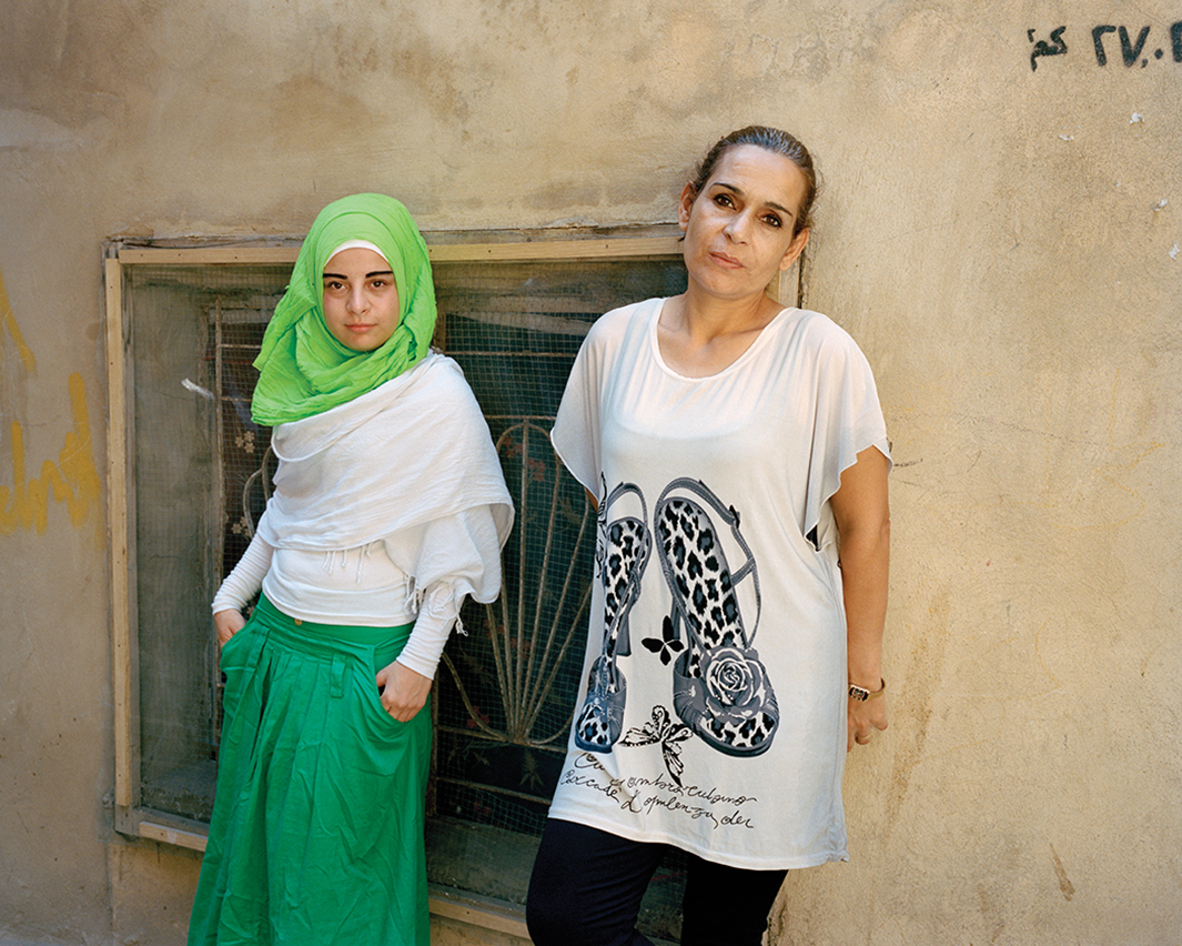 Eman and Radea, Bourj El Barajneh Refugee Camp, Beirut, Lebanon 2014.