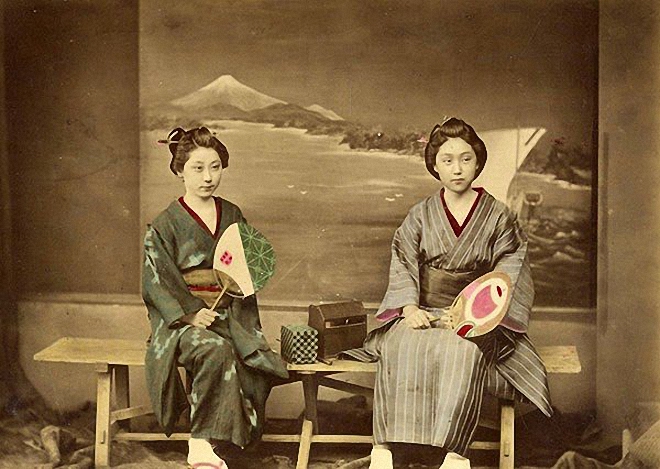Очень редкие цветные фотографии Японии конца XIX века