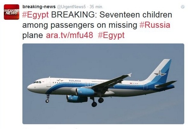 Российский пассажирский самолёт разбился на Синайском полуострове-3
