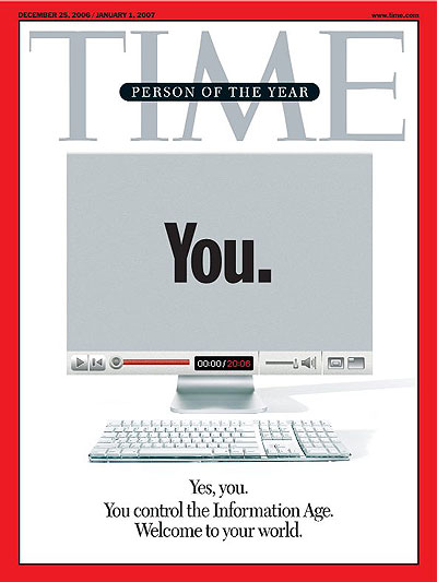 10. «ТЫ» был выбран Человеком года в 2006 году. Эта награда – собирательный образ миллионов пользователей интернета. Обложка была сделана зеркальной. 