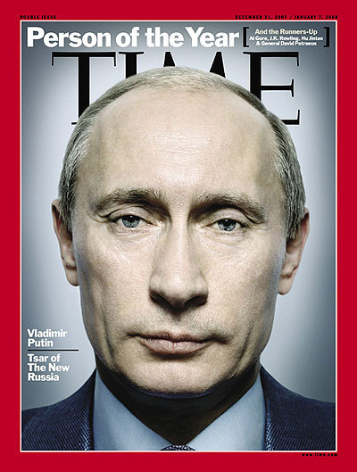 9. В 2007 году Time удостоил звания Человека года Владимира Путина. Редактор журнала Ричард Стенгел заявил, - «Путин проявил исключительное мастерство в руководстве страной, которую он принял в состоянии хаоса и привёл к стабильности». 
