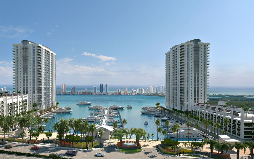1. Майами, Флорида, США. Ковый комплекс Marina Palms включает в себя 469 роскошных двух и трехкомнатных квартир. Два дома расположены на набережной Майами. Жильцам доступен бассейн, теннисный корт и яхт-клуб. Цена квартиры – почти 45 миллионов рублей.