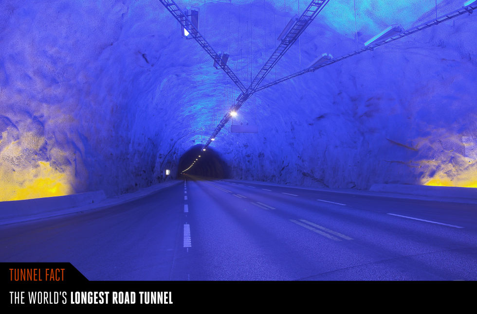10. Лердальский тоннель, Норвегия.