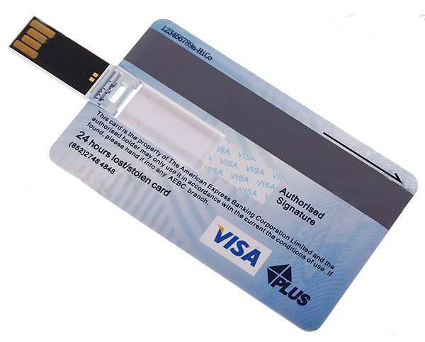 4. Флешка-визитка или кредитная карта.