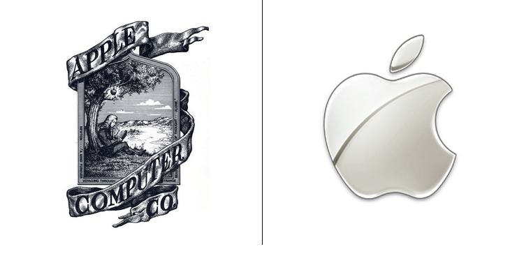 5. Первый логотип компании Apple впервые был разработан в 1976 году Рональдом Уэйном. На логотипе изображен Ньютон и то самое яблоко.