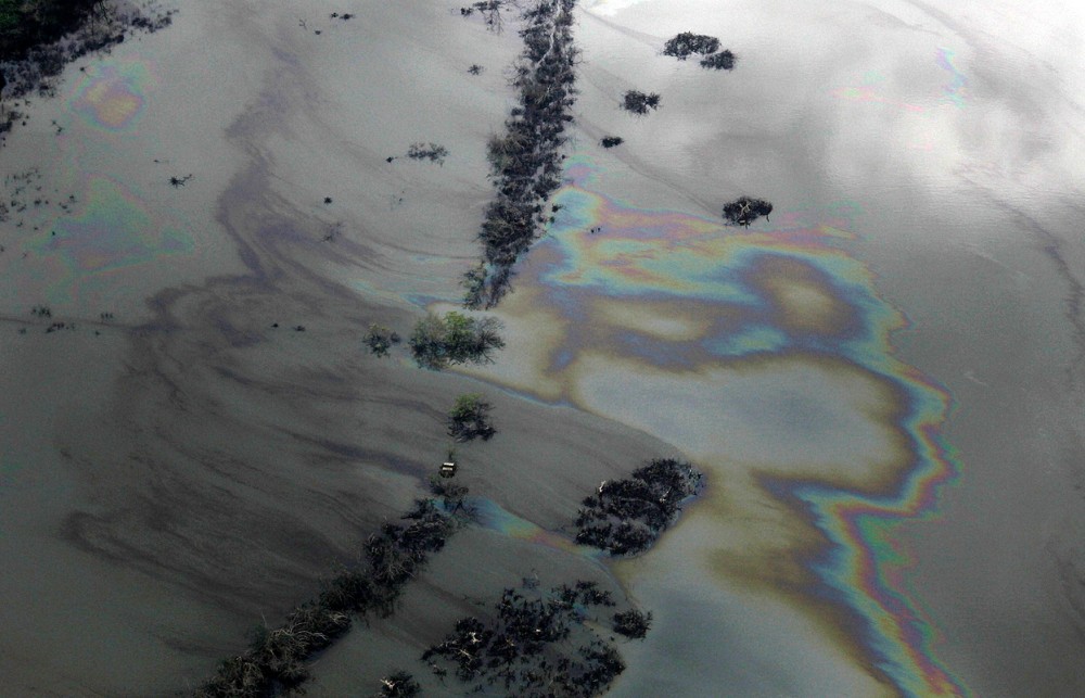 3. Дельта реки Нигер, Нигерия – разливы нефти.