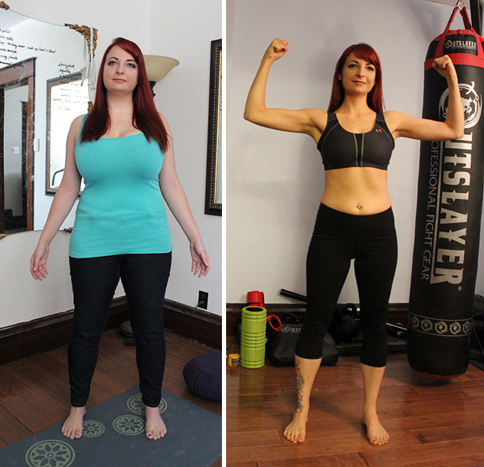 24. Девушка сделала свой выбор в пользу здорового образа жизни, и наконец-то почувствовала себя собой настоящей. Минус 21 кг за год.