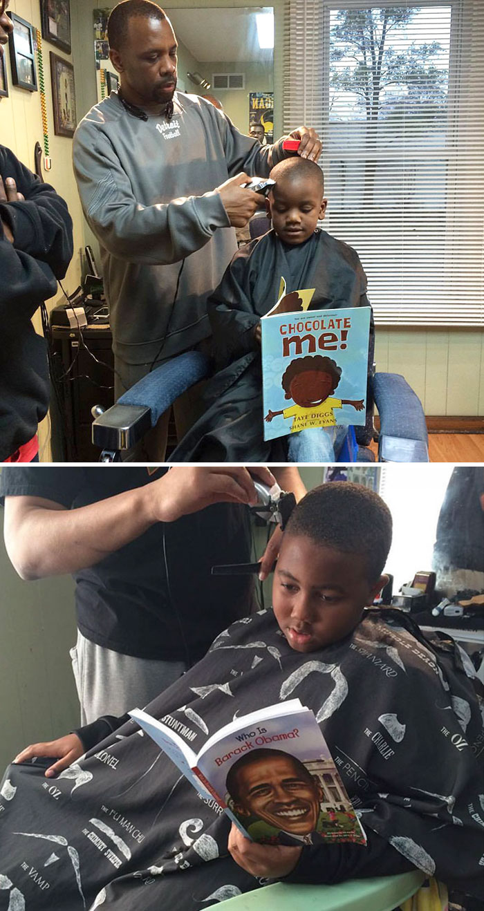 11. В этой парикмахерской детей стригут бесплатно, при условии, что они читают вслух.