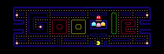 8. В честь 30 – летия игры Pacman, Google сделал пасхалку, позволяя вам играть в игру с помощью поискового запроса «Pacman».