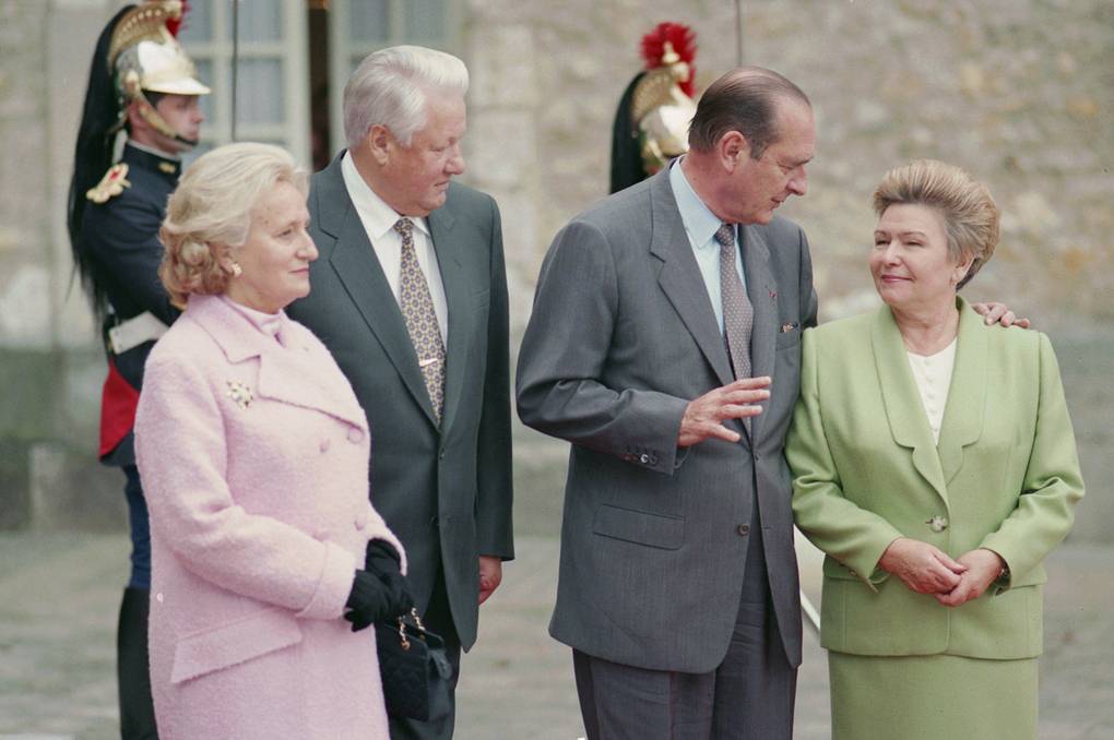 5. Президент России Борис Ельцин и президент Франции Жак Ширак с супругами, 1995 г.