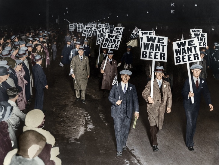8. Американские профсоюзы бастуют против Запрета, 1931.