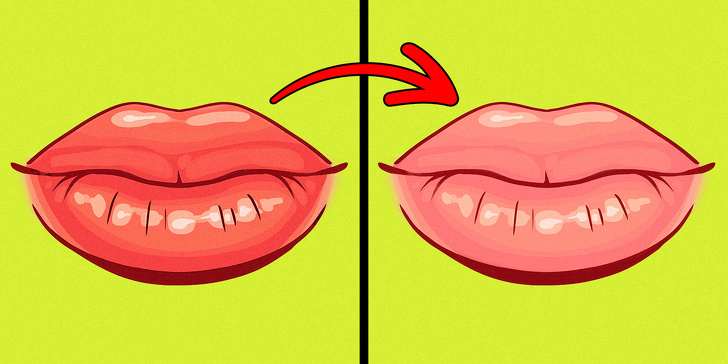 6. Изменение цвета губ.