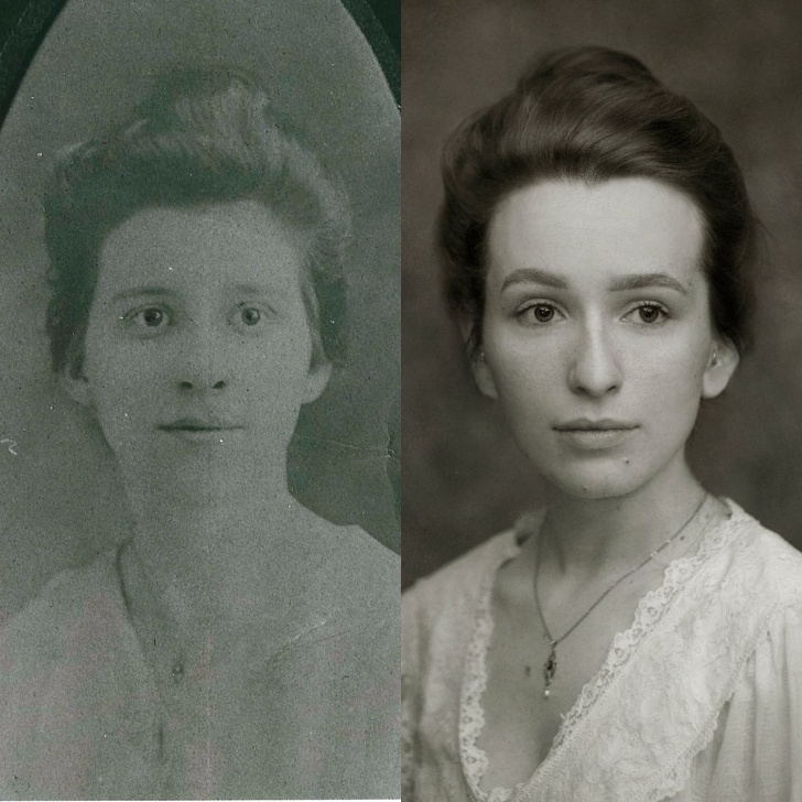 5. «Я воссоздала портрет моей прабабушки с 1918 года».