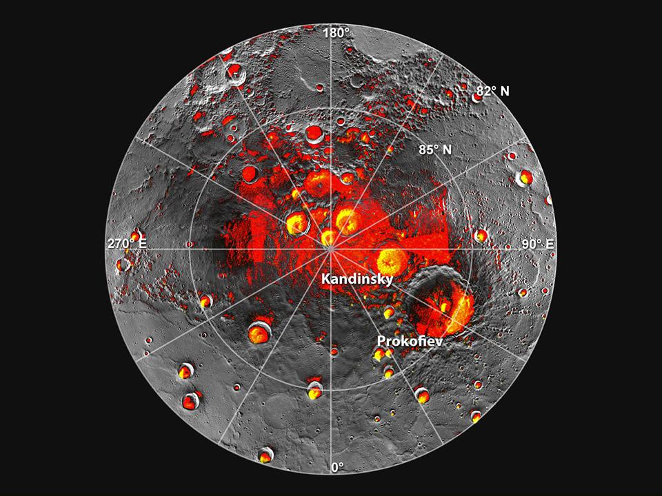  13. Лед на планете Меркурий.